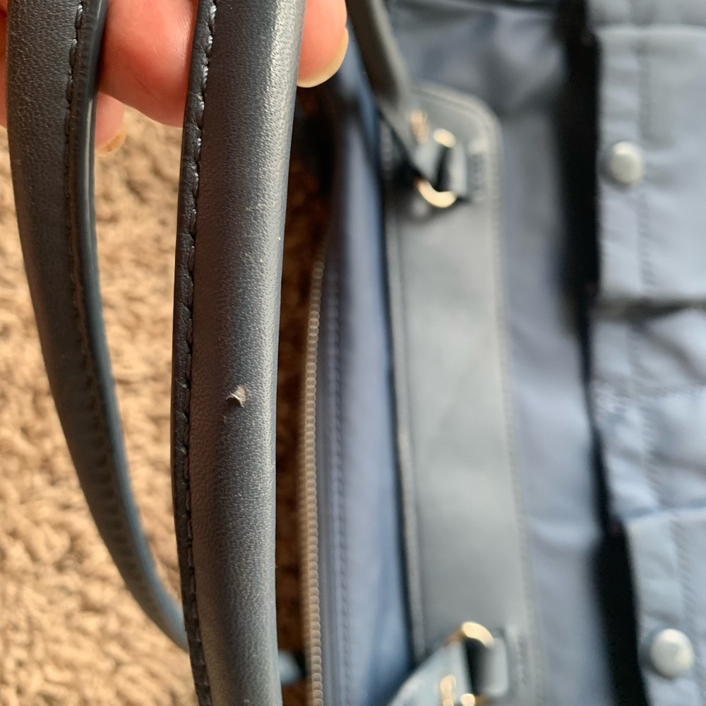 MZ WALLACE Mayfair Beaford Moonstone Blue Tote Multiple Pockets & Zipper Used - Picture 8 of 17